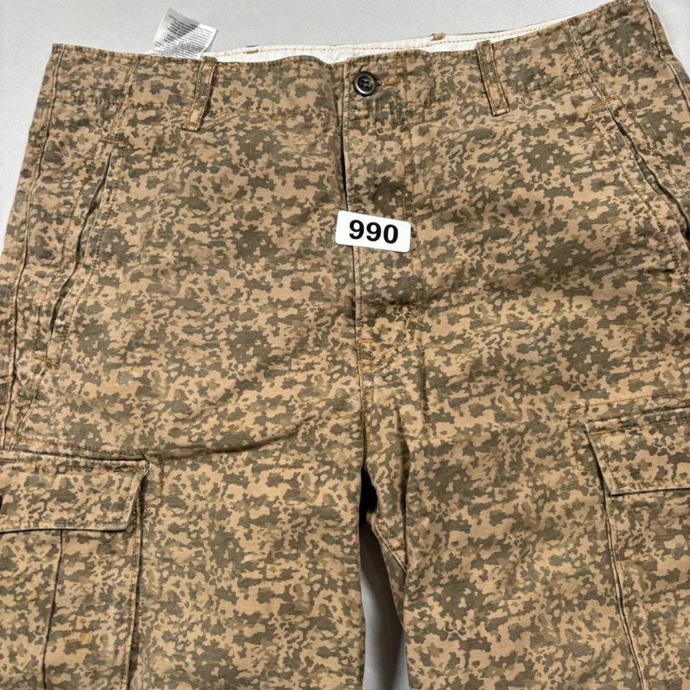 Levi's Cargo Shorts Mens Brown Digital Camo Utility Pockets Gorpcore Tactical